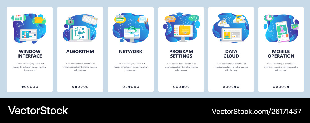 Onboarding Screens - App & Website vector image