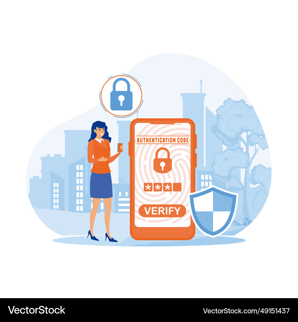 Otp one-time password for secure transaction vector image