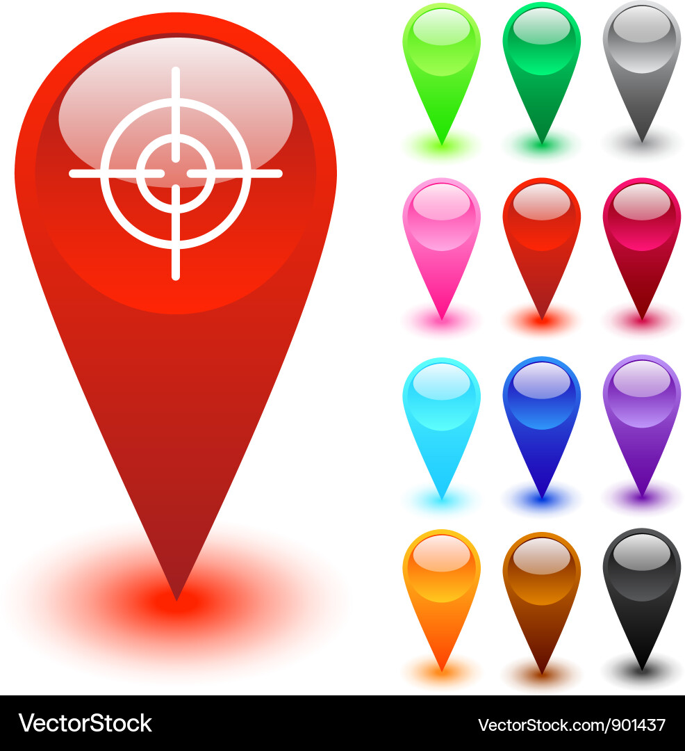 Target sight button vector image