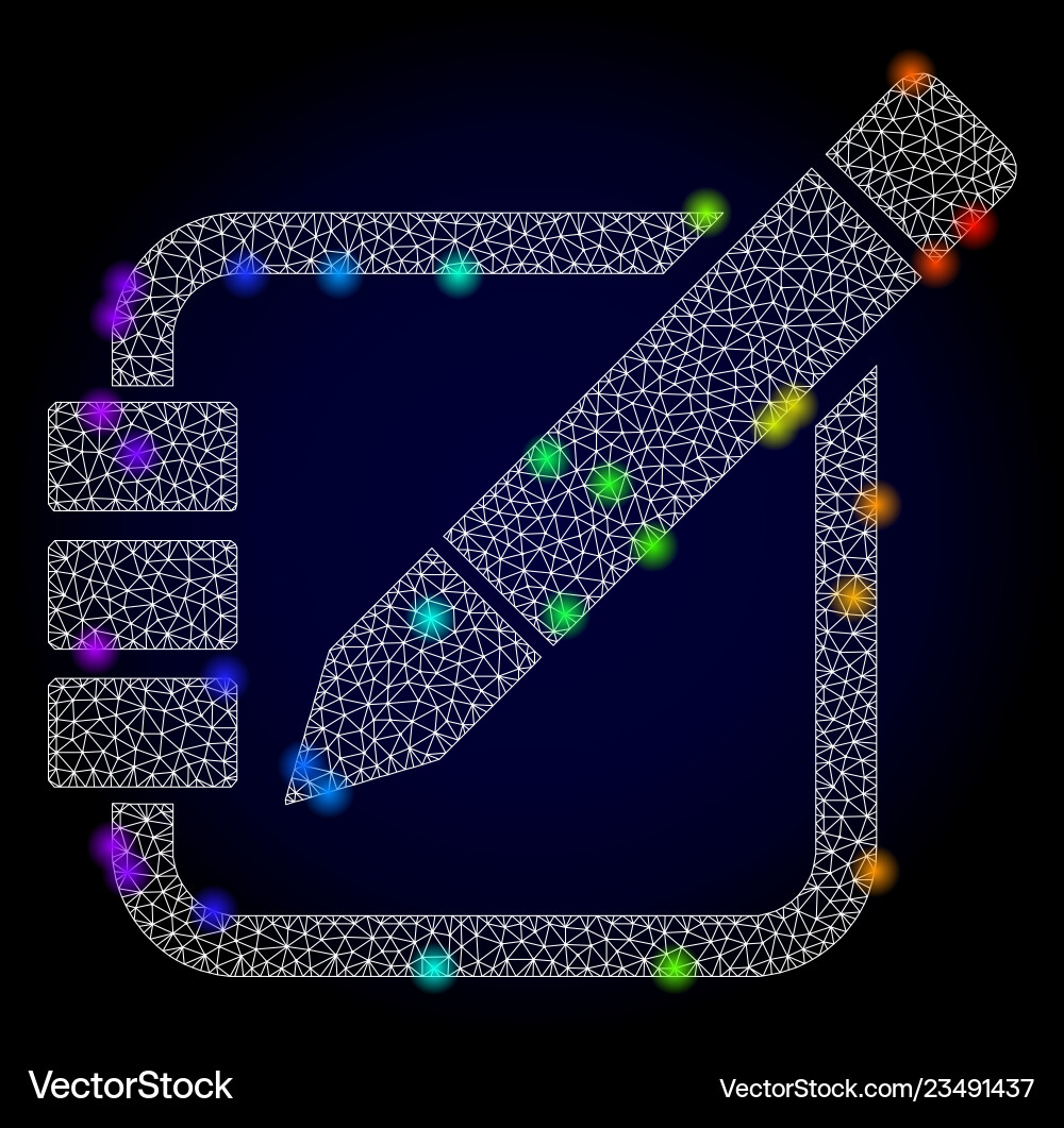 Wire frame mesh edit records with spectrum Wire frame mesh edit records with spectrum vector image
