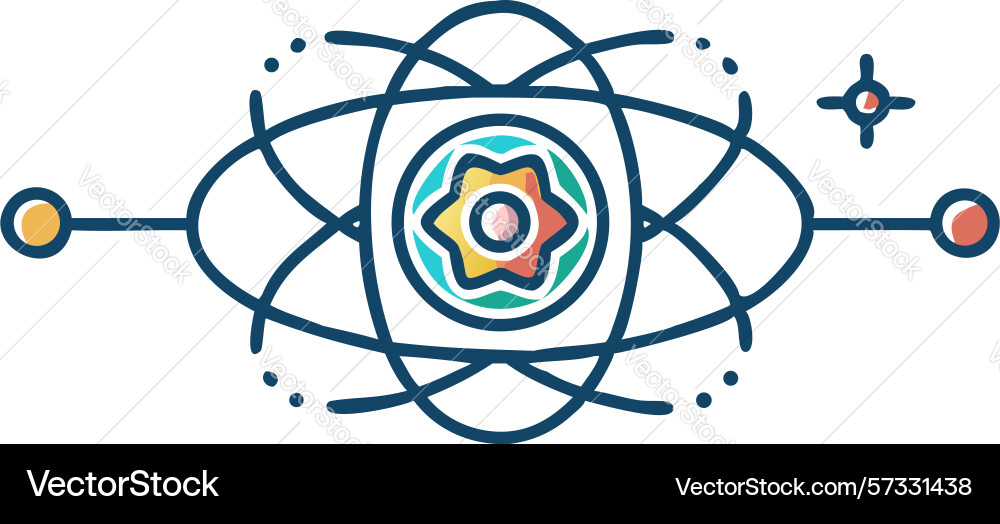 Abstract atomic structure molecular science Vector Image