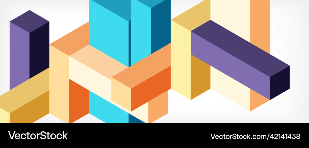 Abstract background 3d cubes cubic elements Abstract background 3d cubes cubic elements vector image