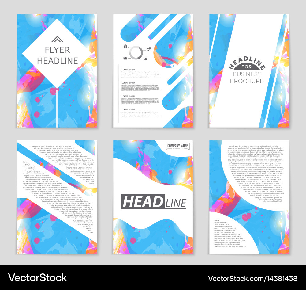Abstract layout background set for art Vector Image