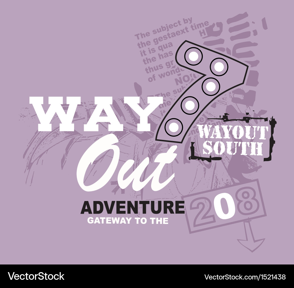 Art design with a model way out vector image