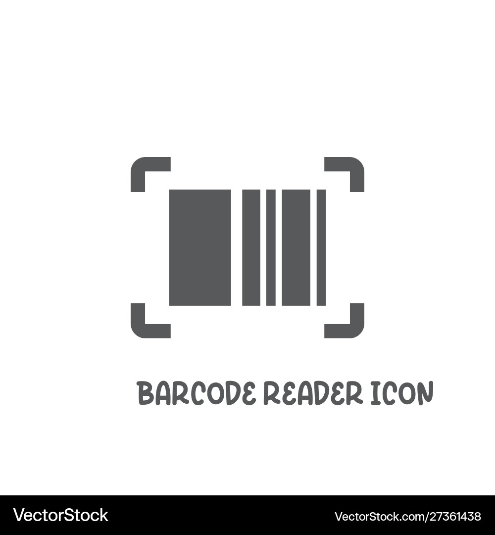 Bar code reader icon simple flat style Bar code reader icon simple flat style vector image