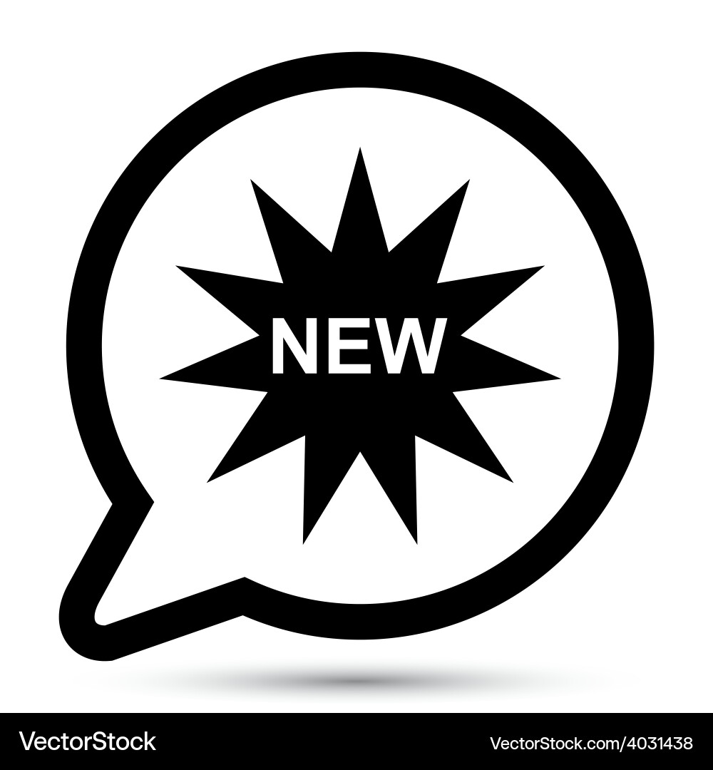 Bubble with new icon Vector Image
