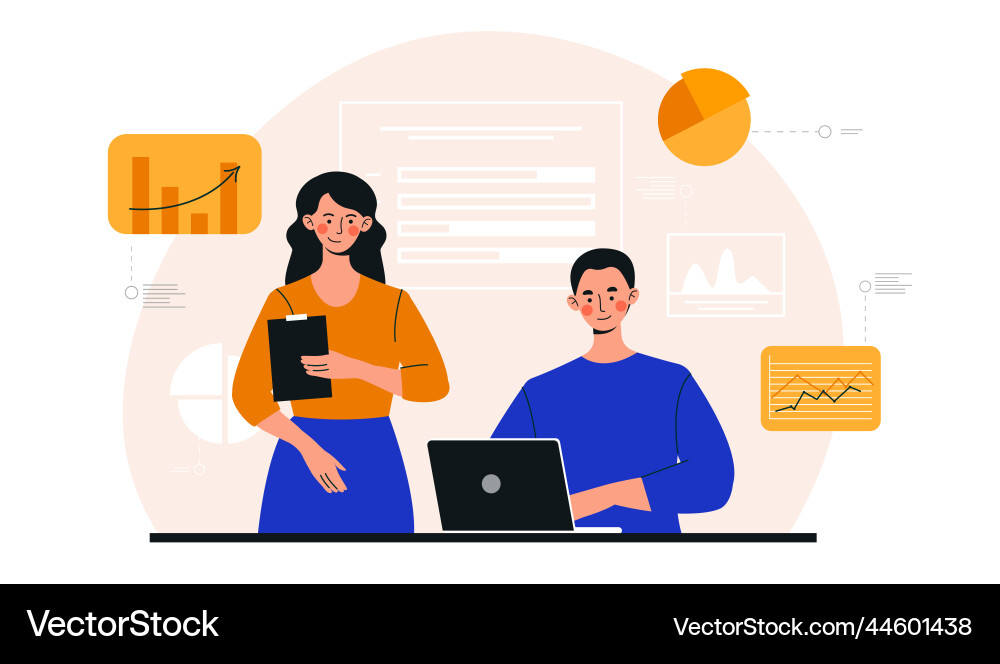 Business analytics concept Royalty Free Vector Image