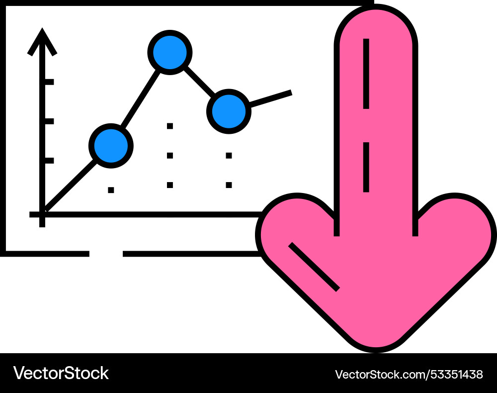 Diagram loading statistical data icon color Vector Image