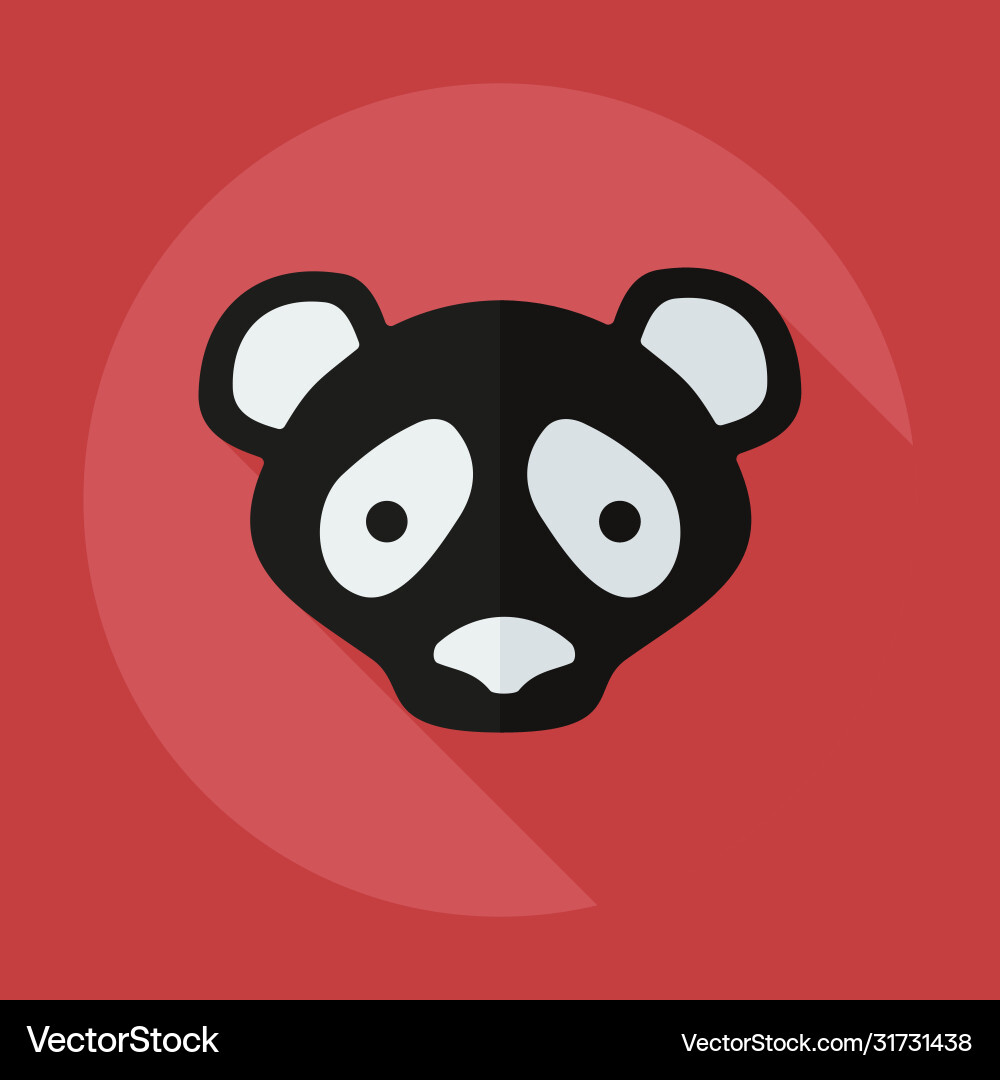 Flat modern design with shadow icons pandas Flat modern design with shadow icons pandas Vector Image