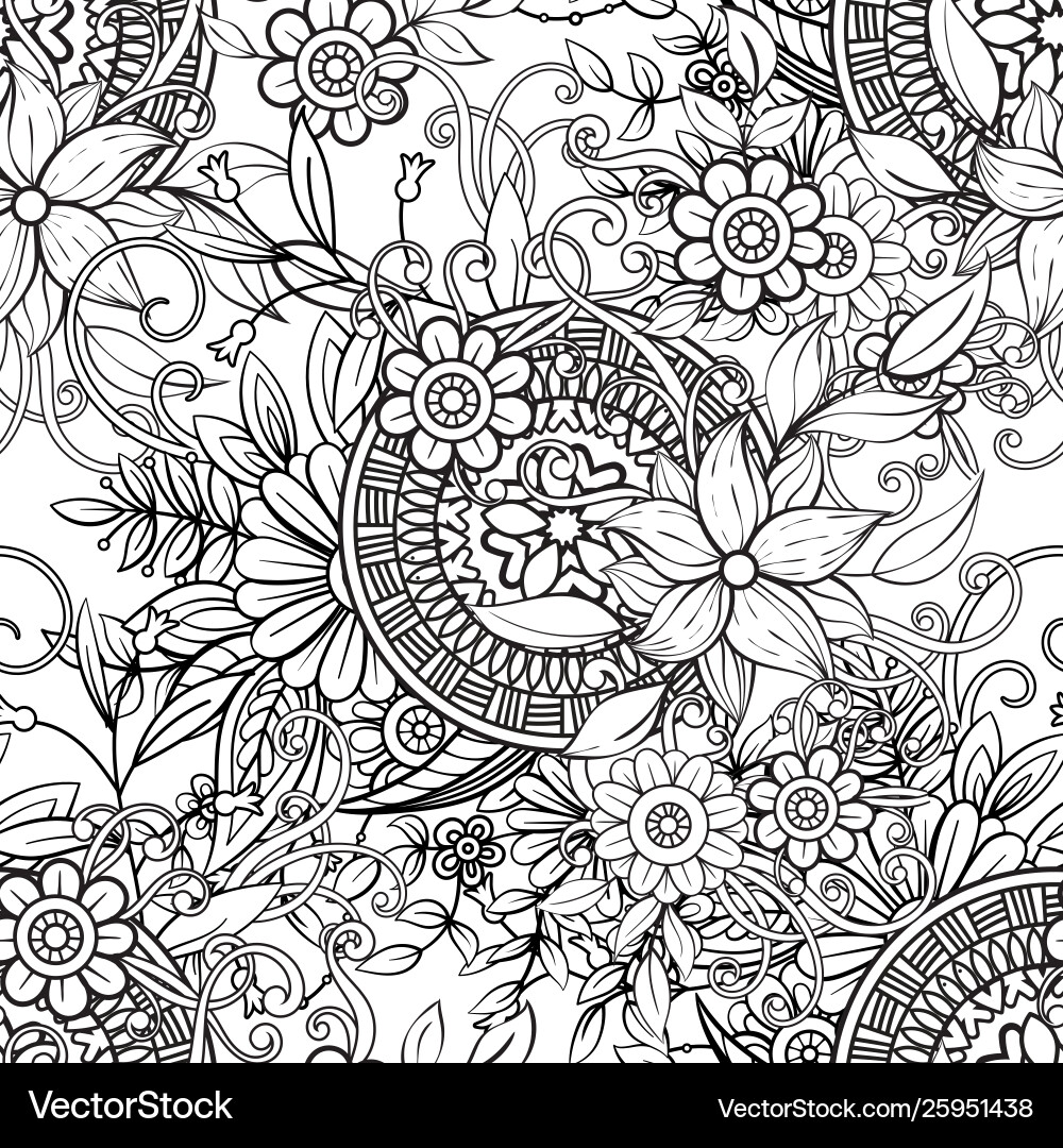 Floral Mandala Pattern vector image
