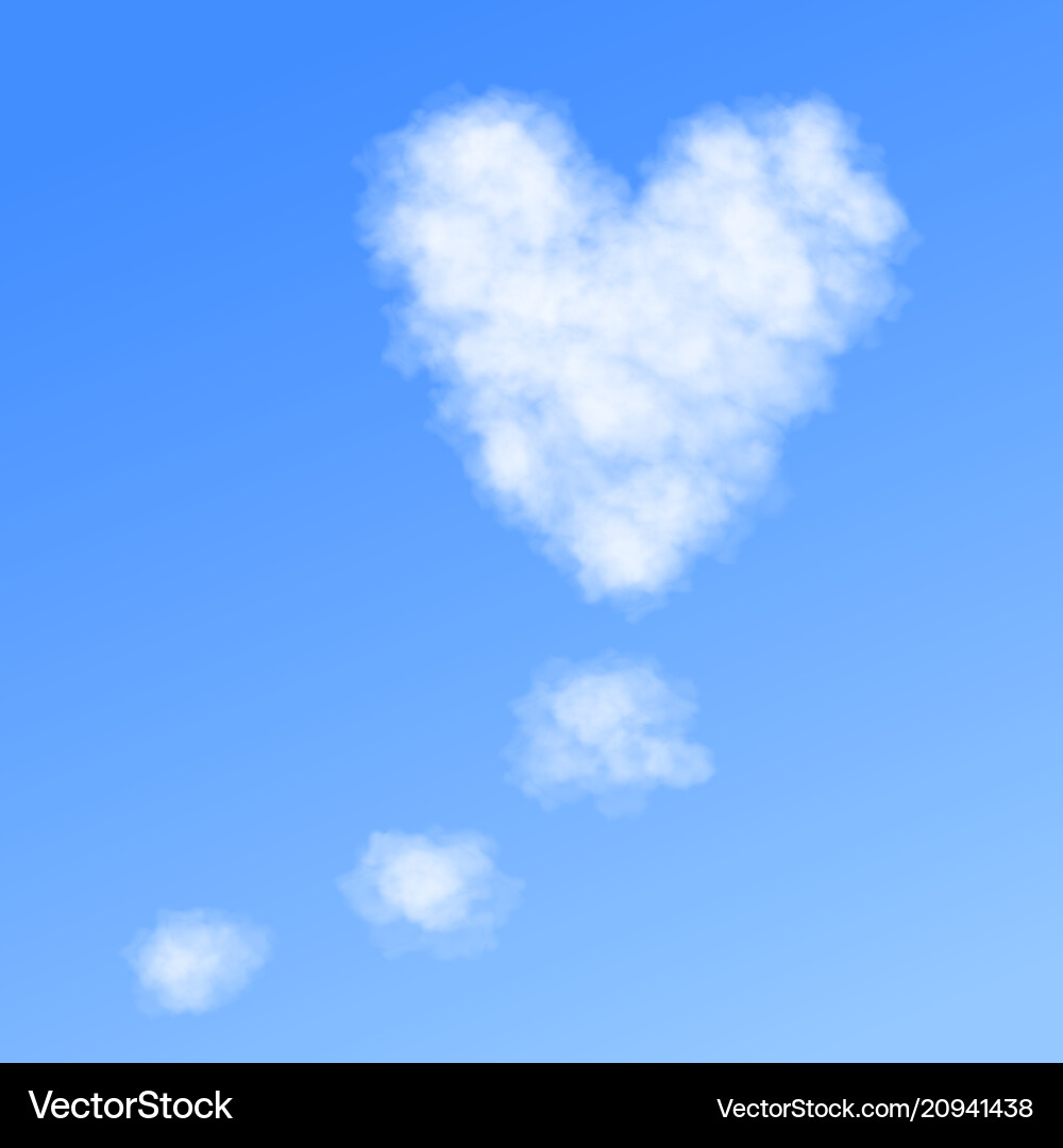 Heart Cloudscape Romance vector image