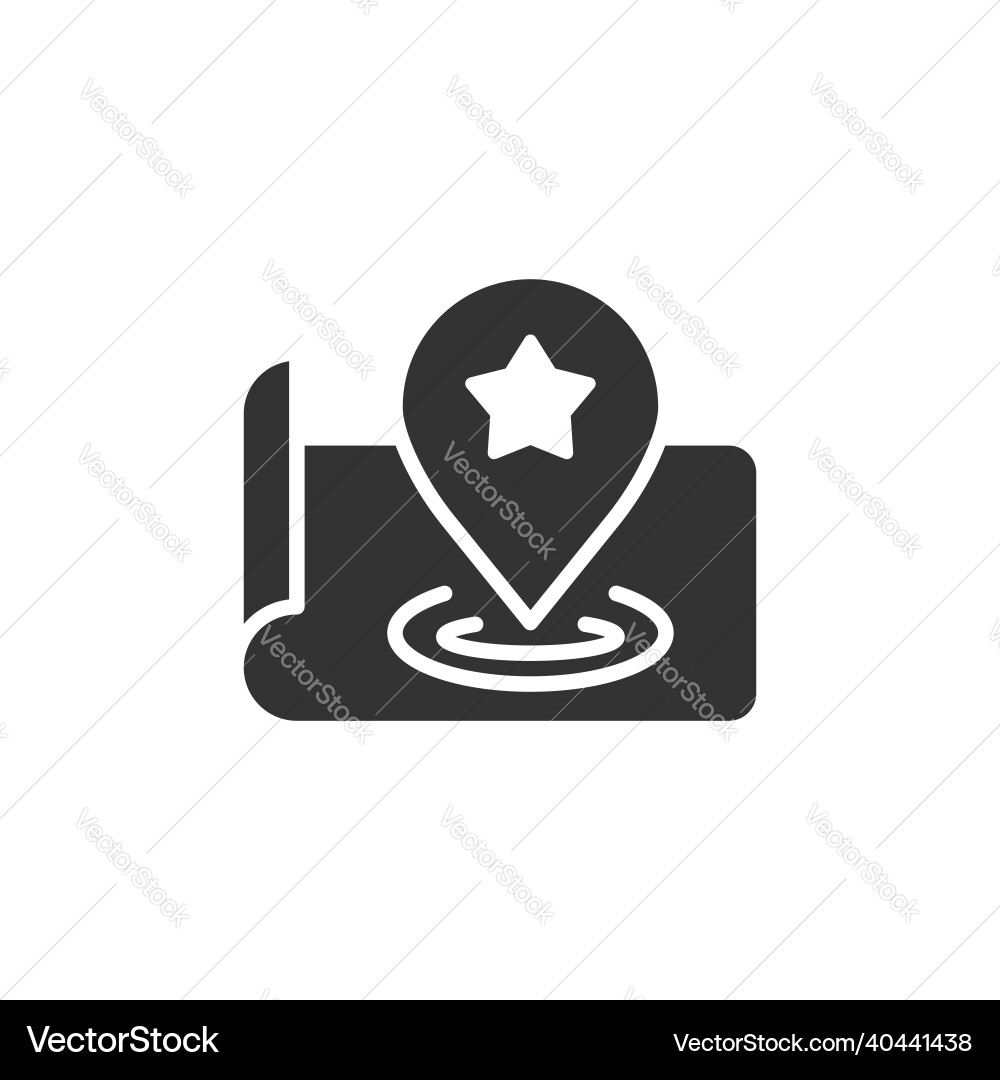 Map pin icon in flat style gps navigation vector image