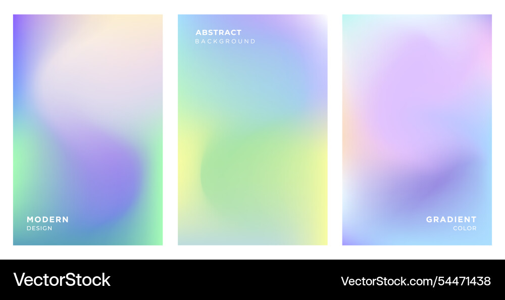 Set of abstract modern background gradient mesh Vector Image