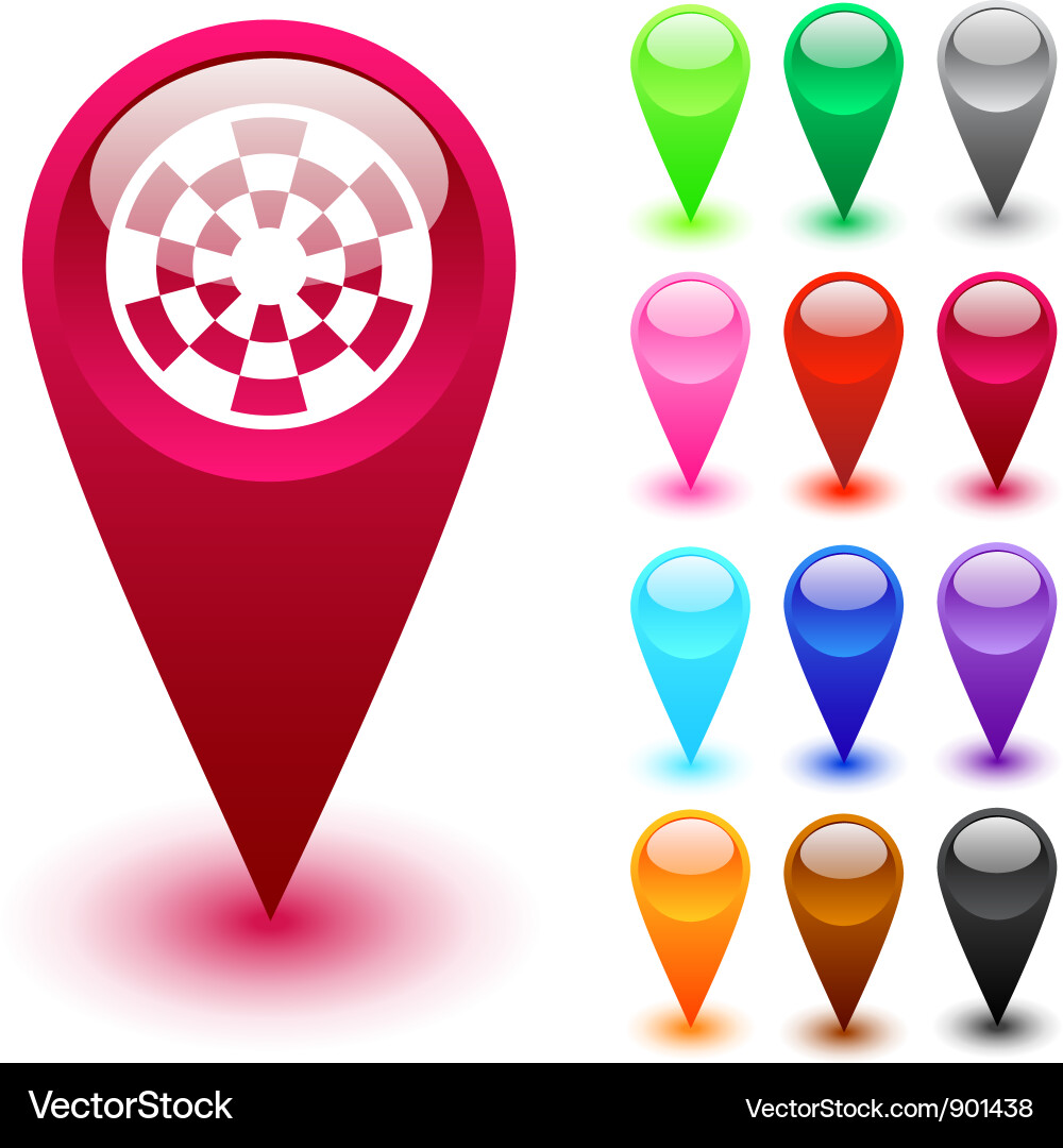 Target Button Icon Vector Image
