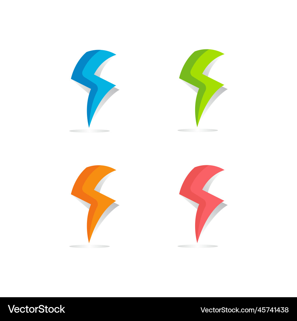Thunder bolt logo icon design template premium Thunder bolt logo icon design template premium vector image