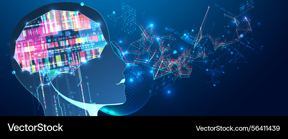 Abstract background on the theme of artificial Vector Image