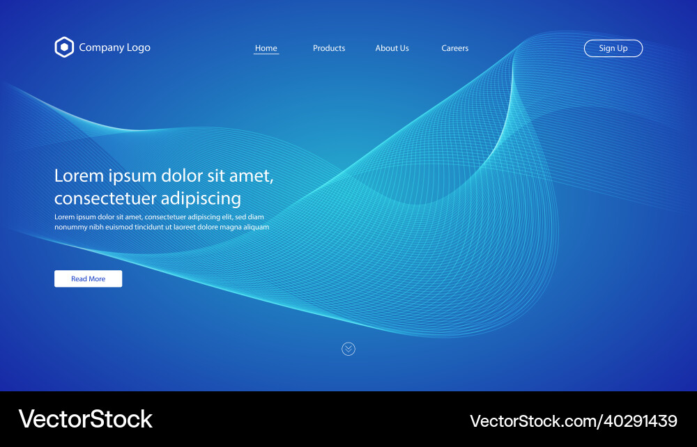 Abstract background website landing page vector image