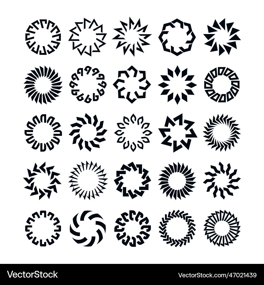 Abstract design element set vector image