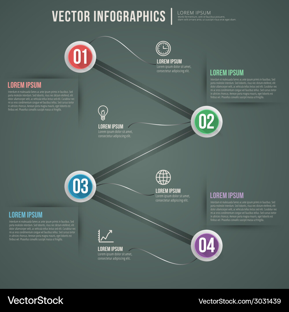 Abstract infographic flat design workflow layout vector image