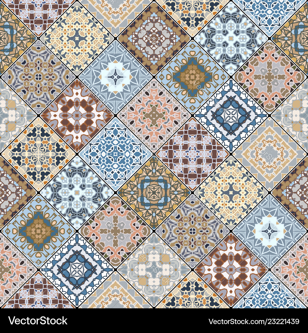 Abstract patterns in the mosaic set vector image