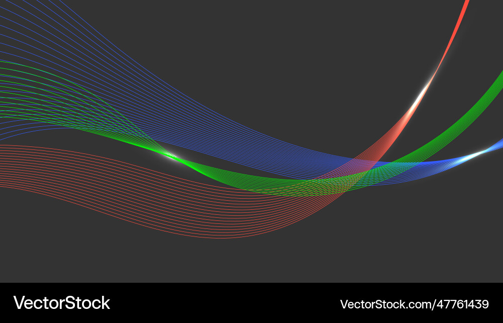 Abstract wave dynamic lines bright color Abstract wave dynamic lines bright color vector image