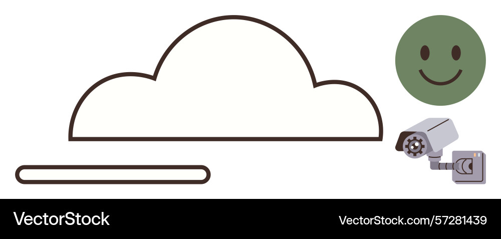 Cloud storage security monitoring and user Cloud storage security monitoring and user vector image
