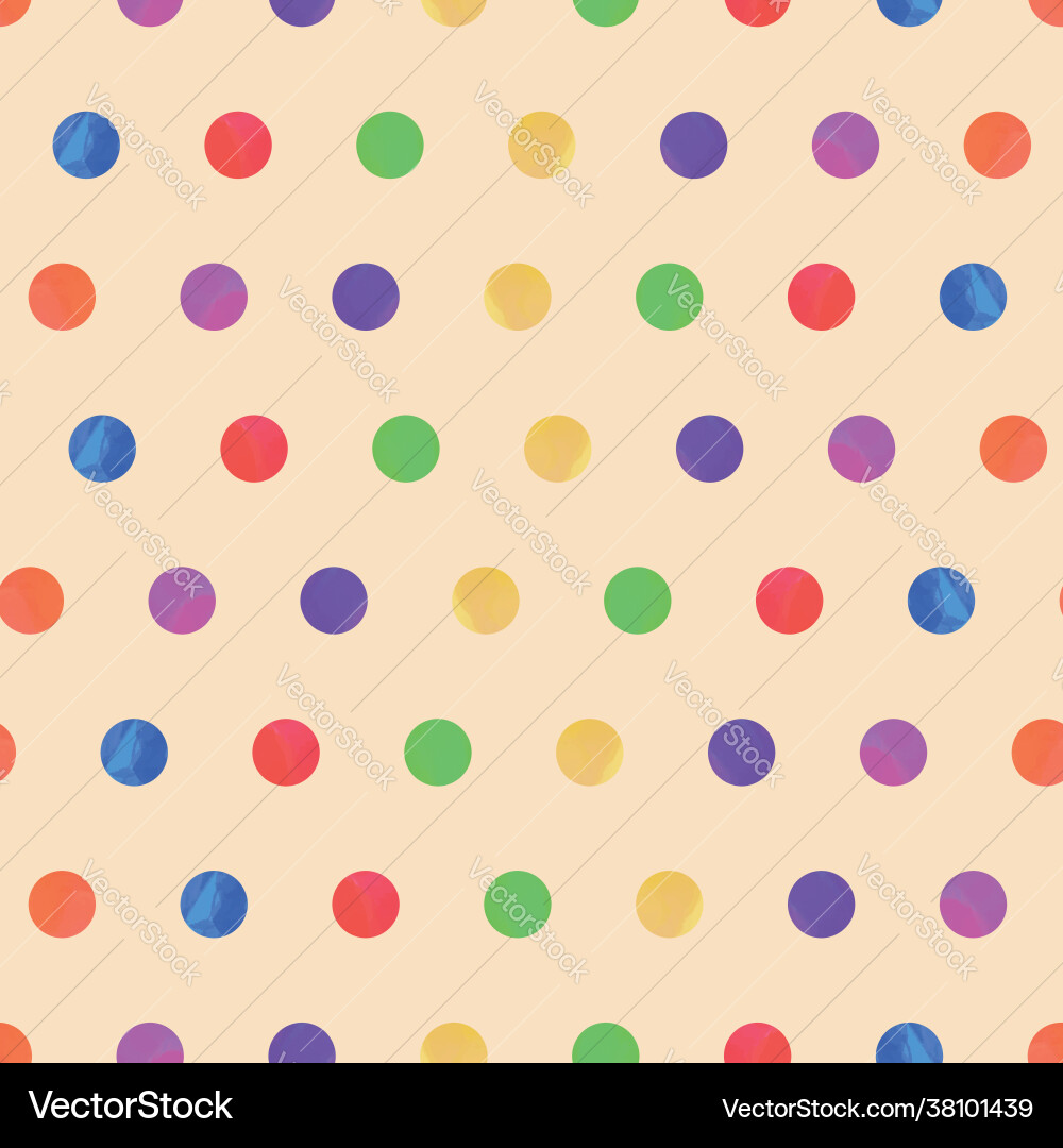 Colorful dots seamless repeat pattern print Vector Image
