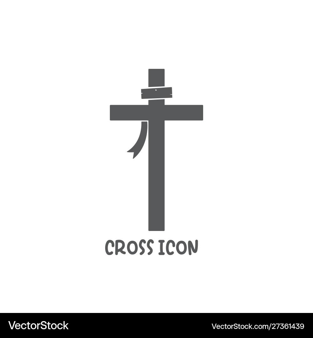 Cross icon simple flat style Cross icon simple flat style vector image