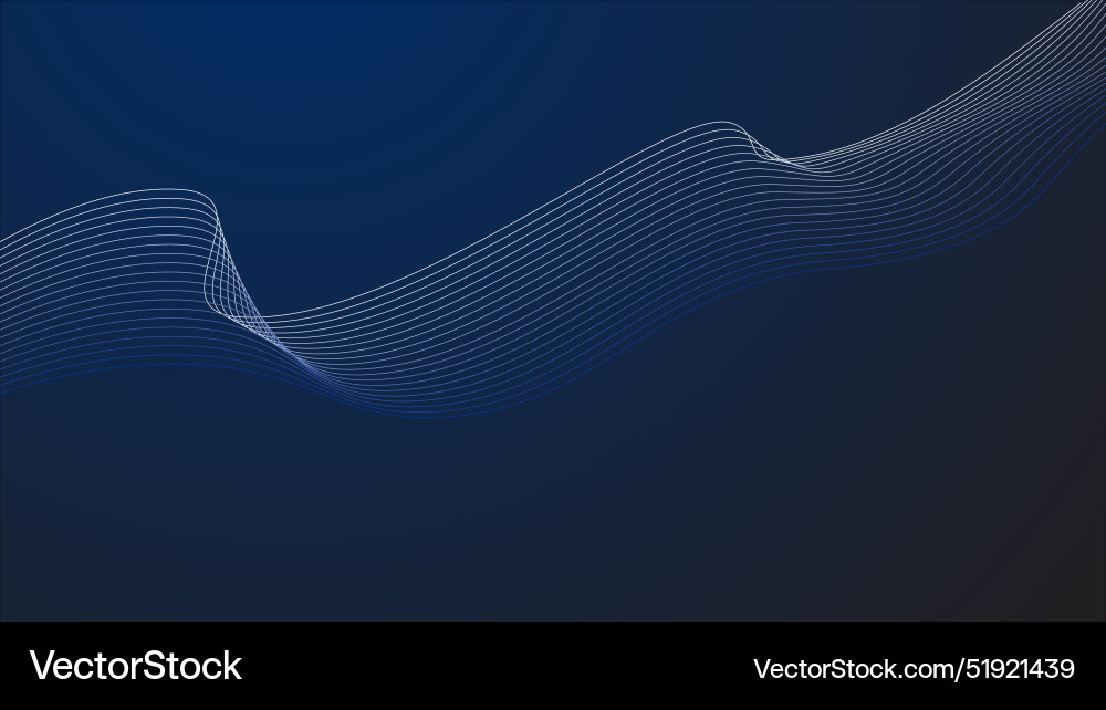 Dark blue gradient background with curve line Dark blue gradient background with curve line Vector Image