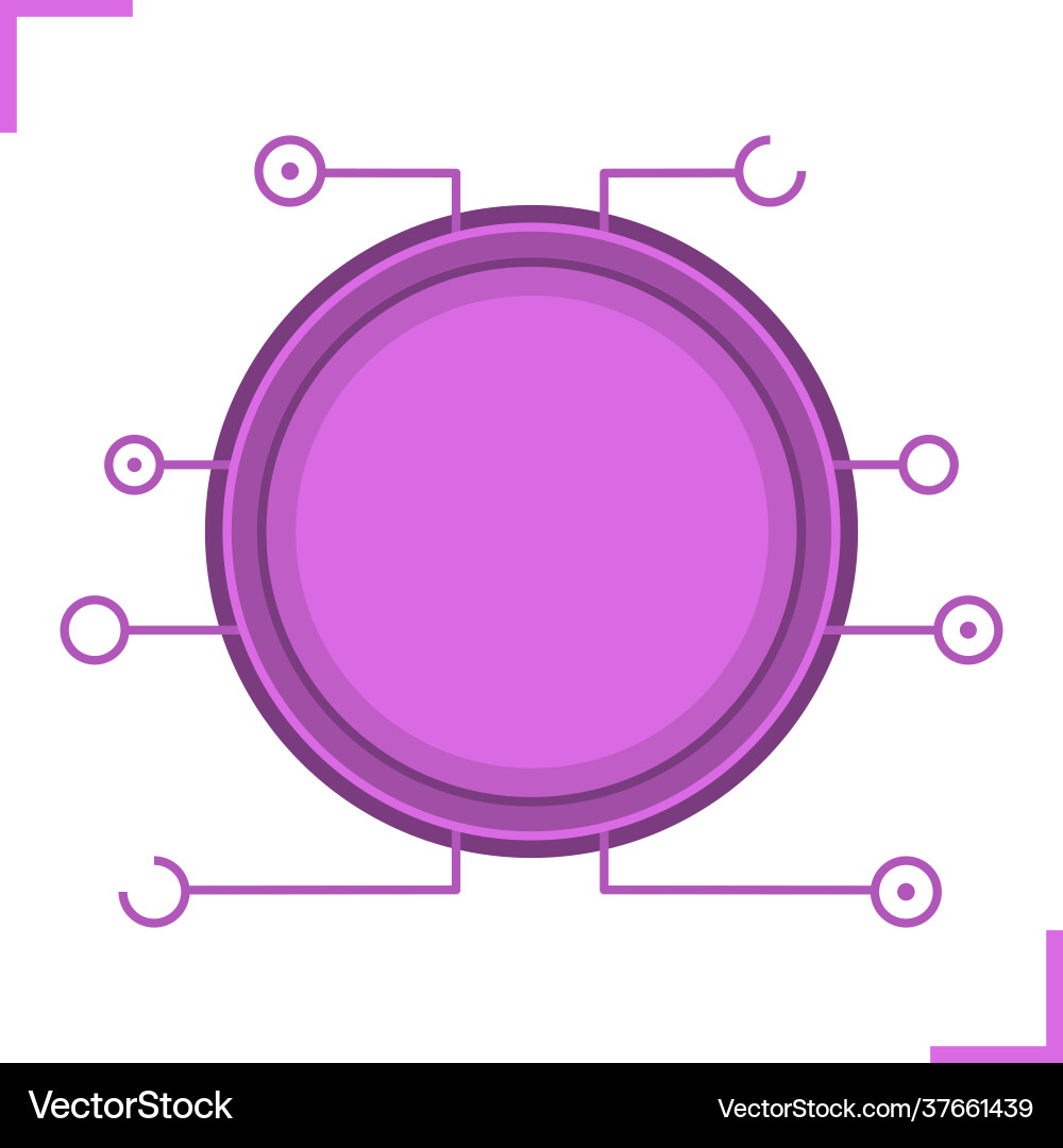 Digital microchip frame Vector Image