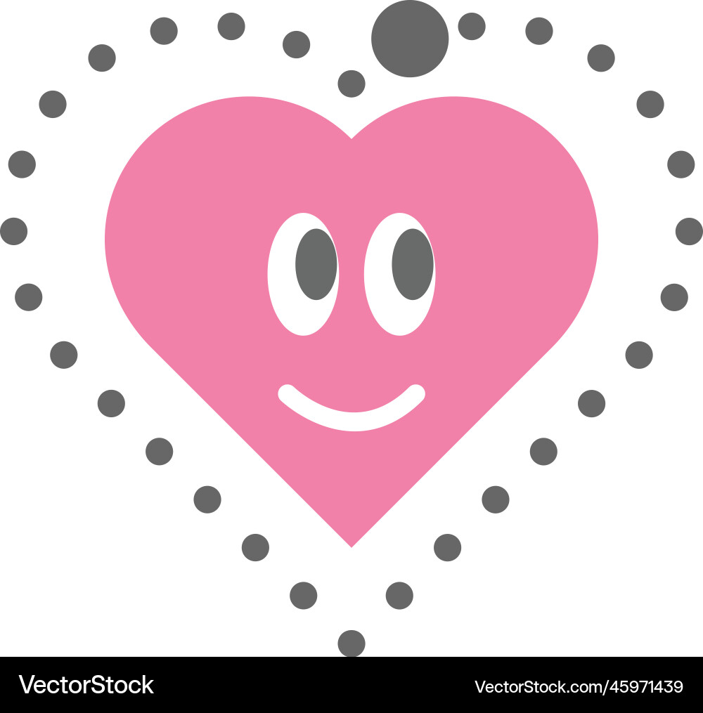 Dotted heart shape for tracing lines Dotted heart shape for tracing lines Vector Image