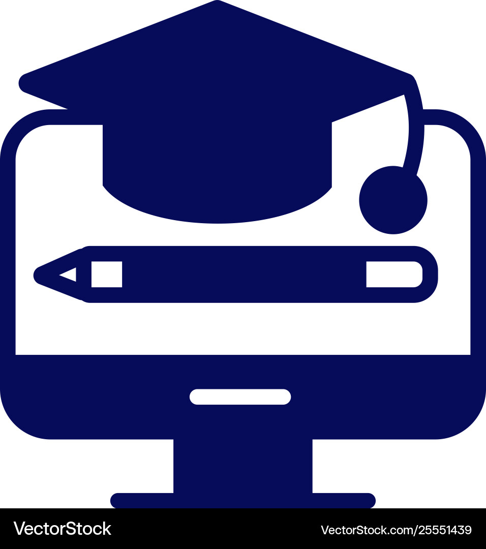 Education symbol icon- cappencil Education symbol icon- cappencil vector image