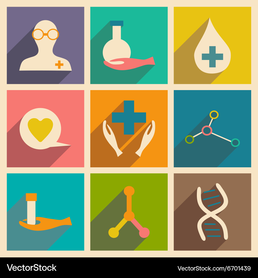 Flat with shadow concept and mobile application Vector Image