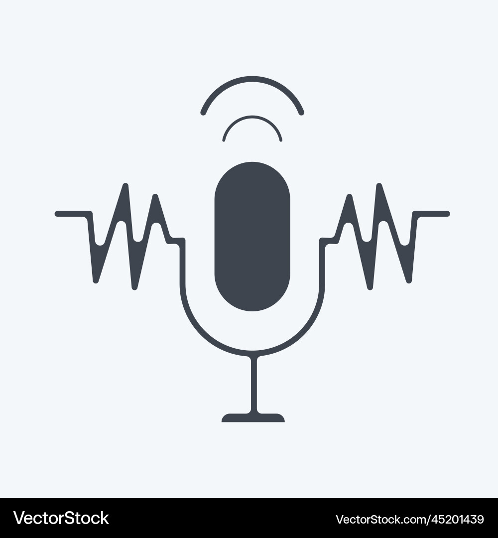 Icon speech recognition related to machine Icon speech recognition related to machine vector image