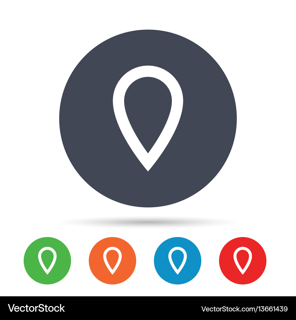 Map pointer sign icon marker symbol Vector Image