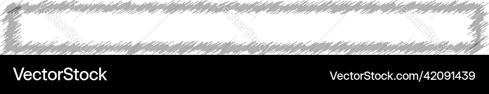 Scribble sketch lines rectangle frame squiggly vector image