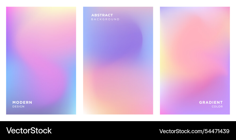 Set of abstract modern background gradient mesh Set of abstract modern background gradient mesh Vector Image