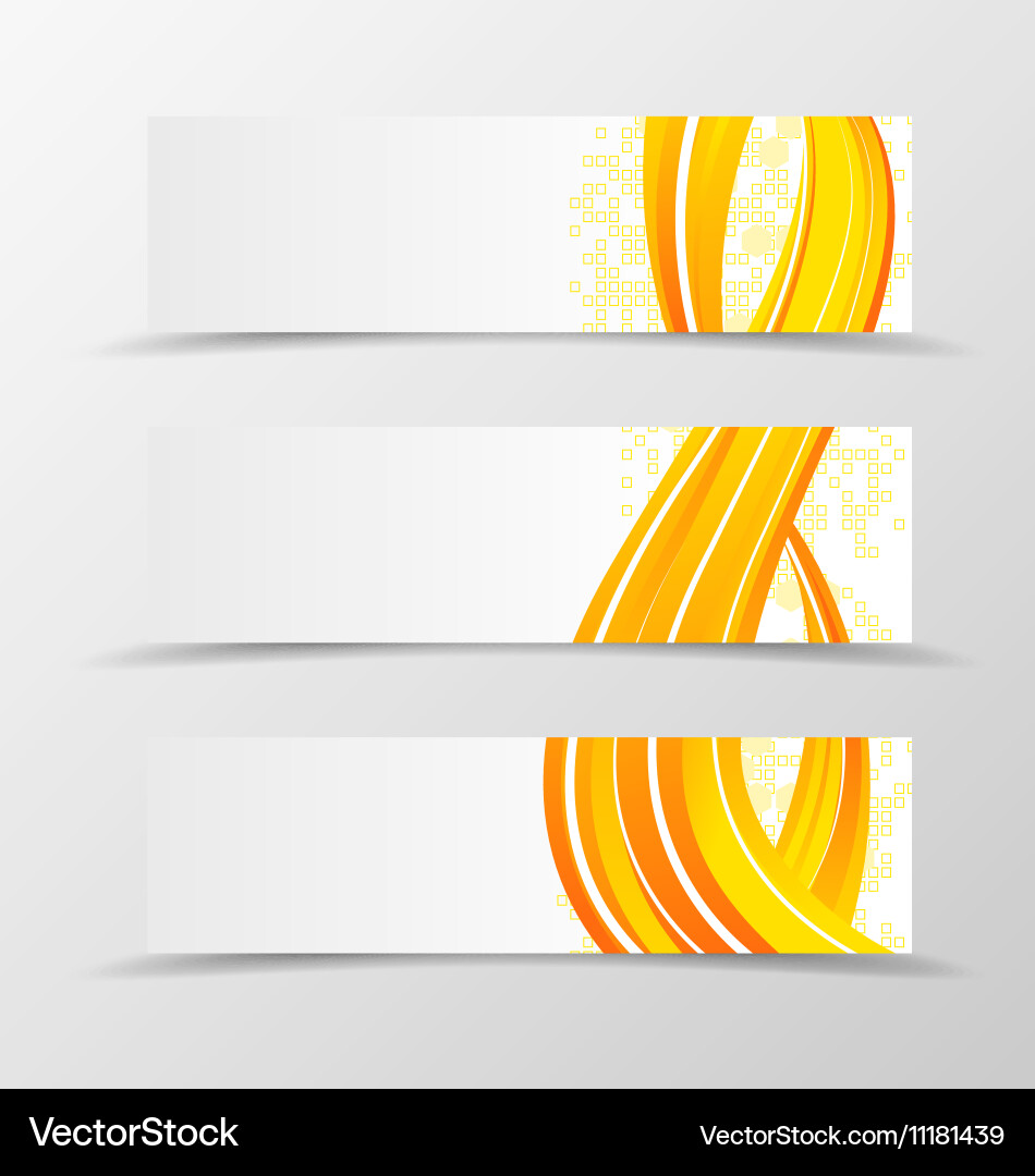 Set of header banner dynamic design vector image