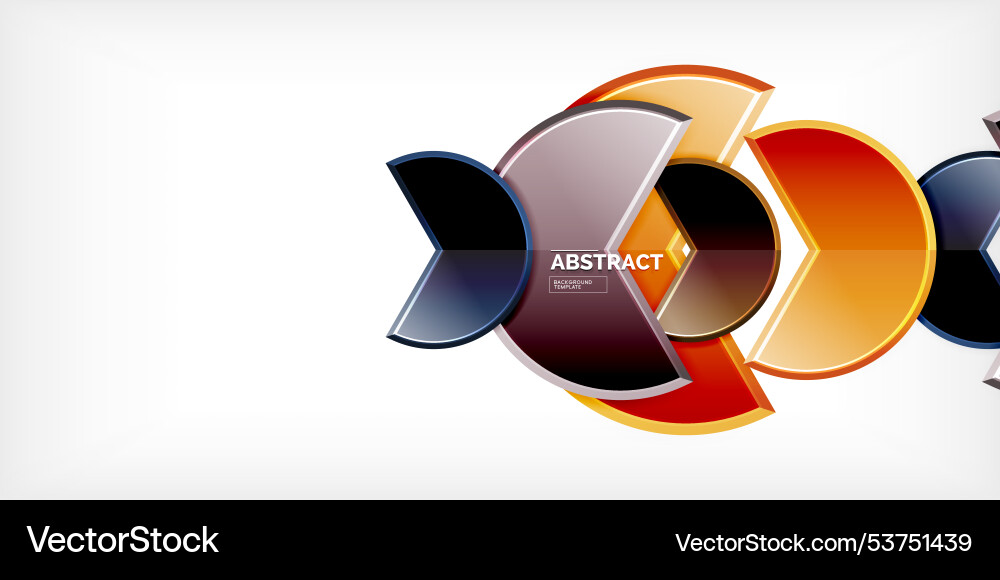 Trendy round shapes with triangular angle design Vector Image
