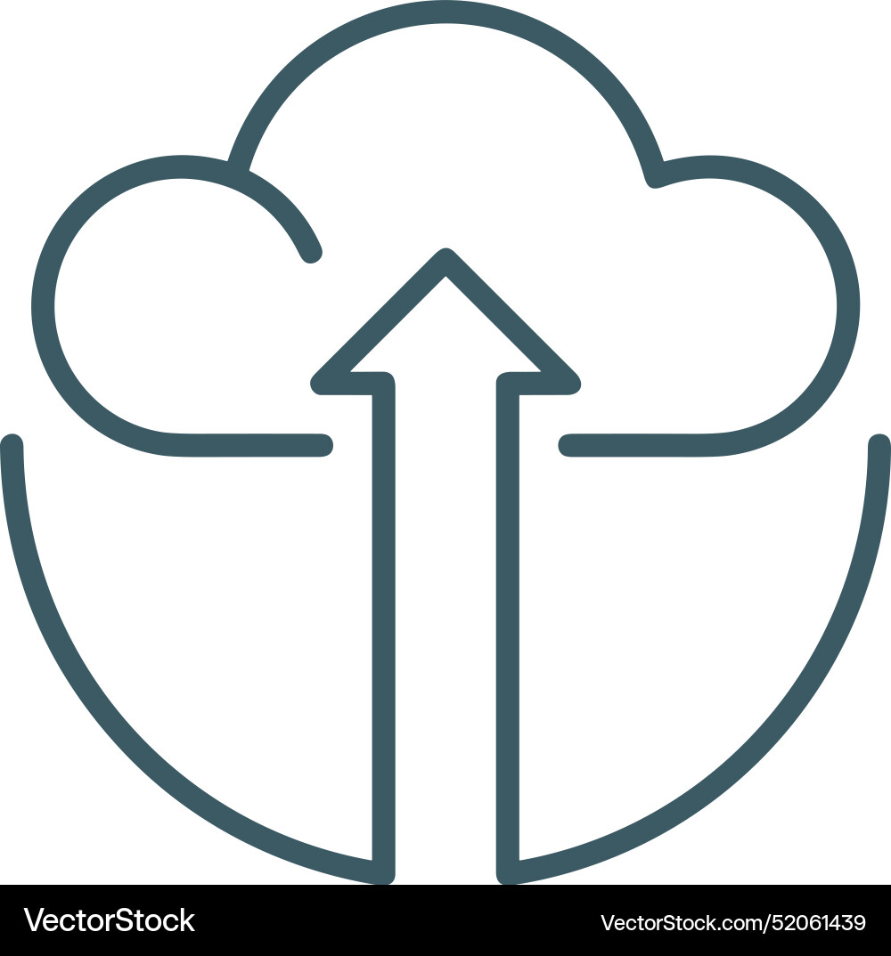 Upload outline icon symbol image Vector Image