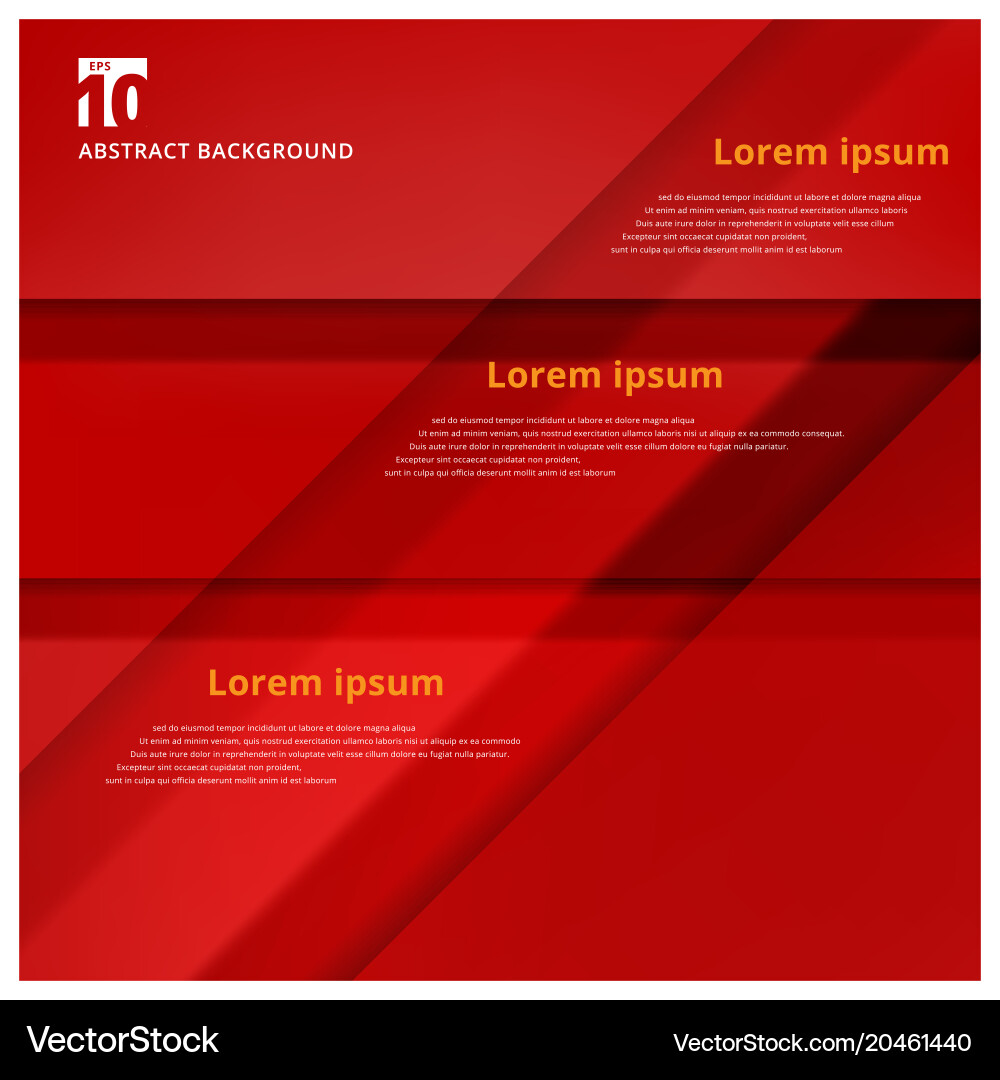 Abstract background with red paper overlap layers vector image