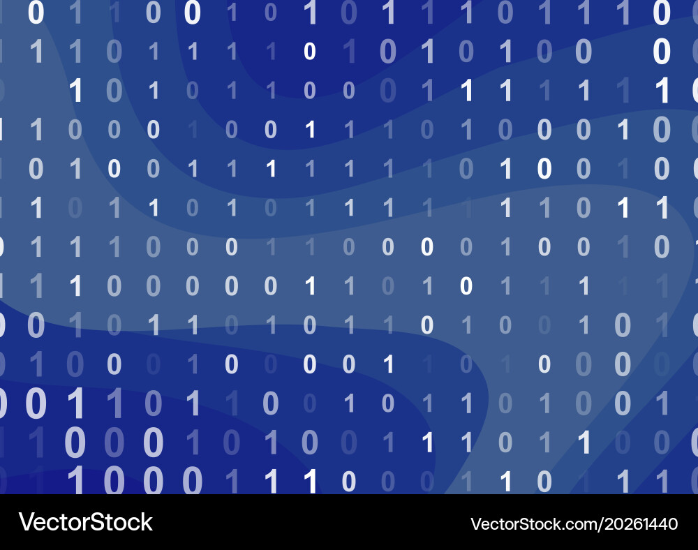 Binary computer code background Vector Image