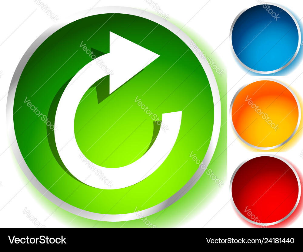 Circular arrow icon revolve rotate iteration Circular arrow icon revolve rotate iteration vector image