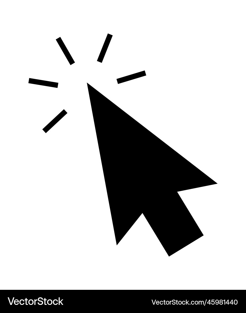 Click cursor set computer pointer hand and arrow Click cursor set computer pointer hand and arrow vector image