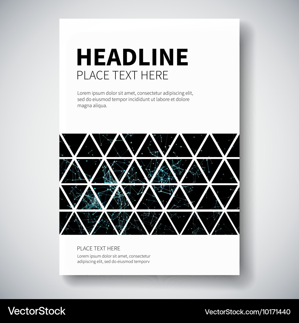 Cover design with abstract colorful triangulated Vector Image