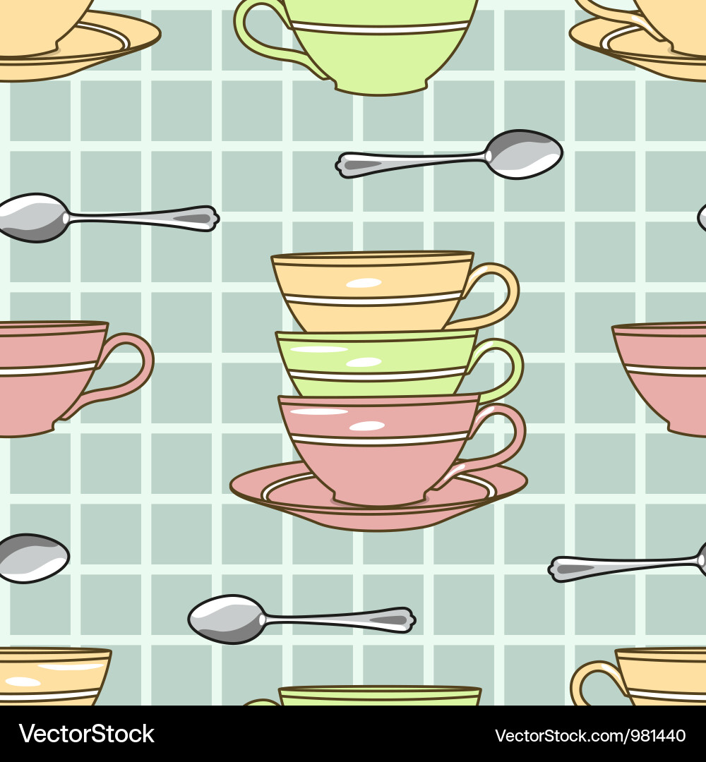 Cups pattern Vector Image
