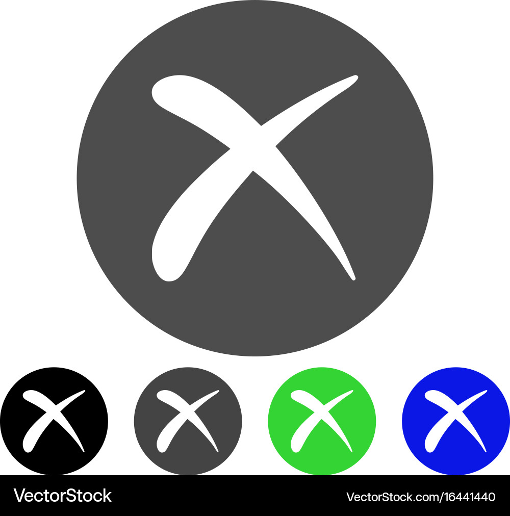 Delete Icon - Cross Symbol vector image
