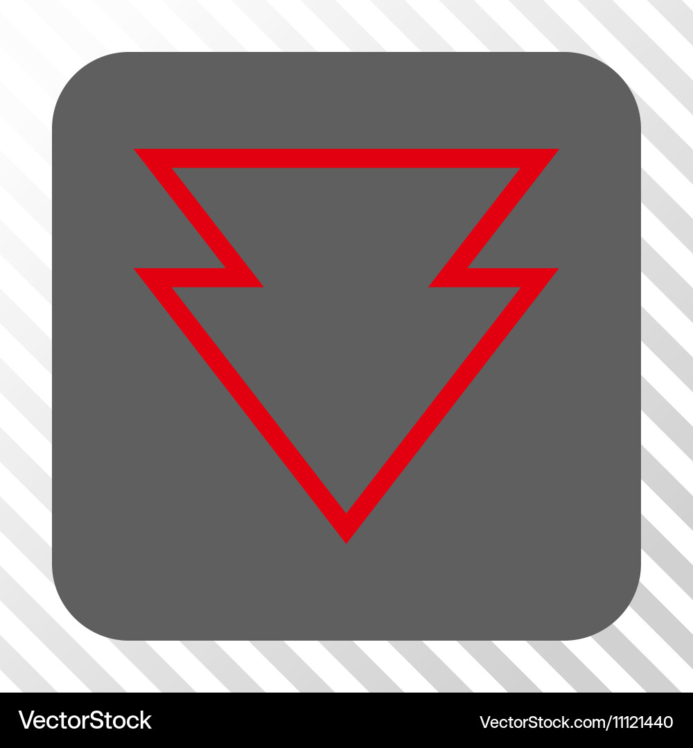 Direction down rounded square button vector image
