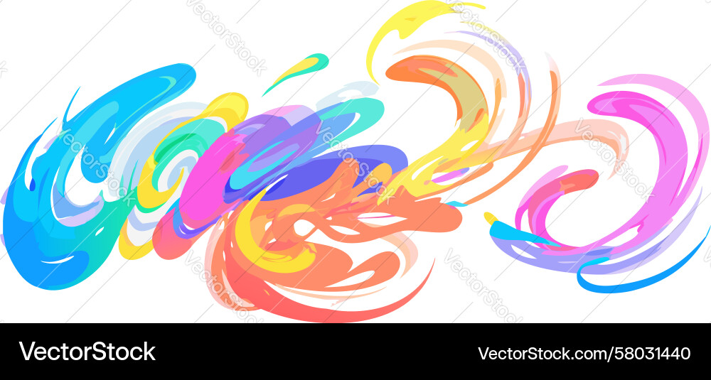 Dynamic Color Swirls Vector Image