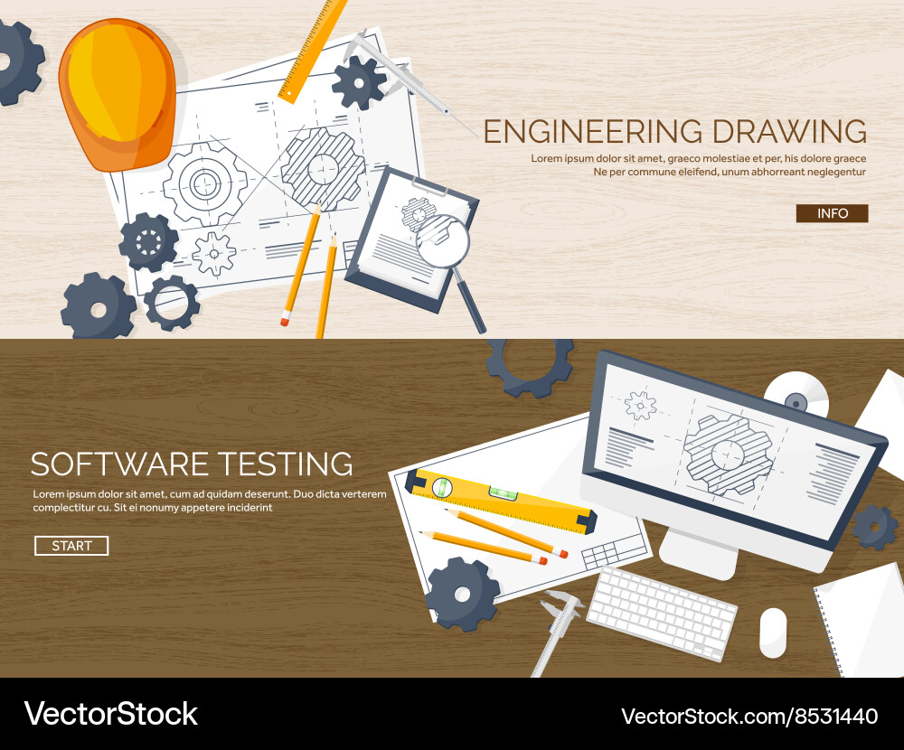 Engineering and architecture vector image